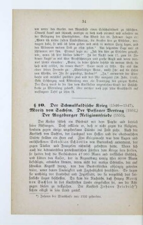 § 10. Der Schmalkaldische Krieg (1546-1547). Moritz von Sachsen. Der Passauer Vertrag (1552.) Der Augsburger Religionsfriede (1555)