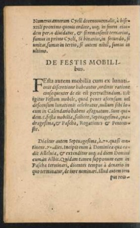 De Festis Mobilibus.
