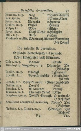 De infectis & vermibus