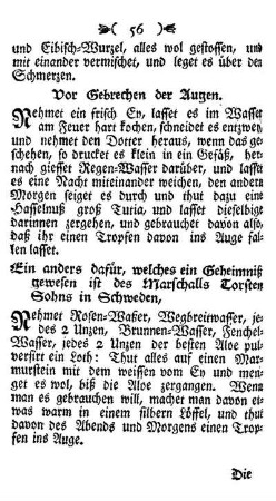 Vor Gebrechen der Augen.
