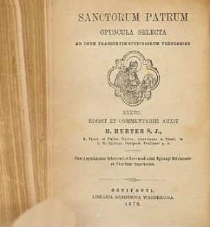Sanctorum patrum de sacramentis opuscula selecta