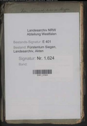 Angelegenheiten der Pfarre zu Netphen