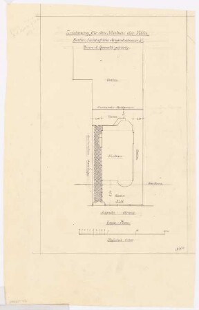 Villa Rewald, Berlin-Lichterfelde: Lageplan 1:200