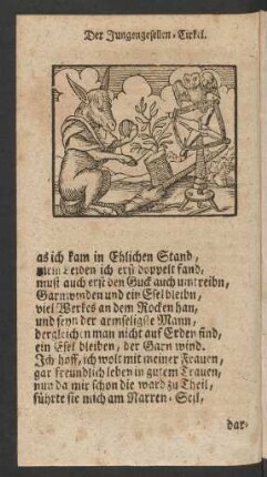 [Der Esel mit dem Garnwinden.]