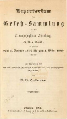 Bd. 3: Den Zeitraum vom 1. Januar 1836 bis 1. März 1849 umfassend