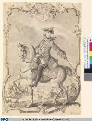 Erbprinz Herzog Karl Wilhelm Ferdinand von Braunschweig zu Pferd