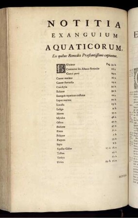 Notitia exanguium Aquaticorum, Ex quibus Remedia Prœstantissima capiuntur