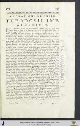 De Obitu Theodosii Oratio.