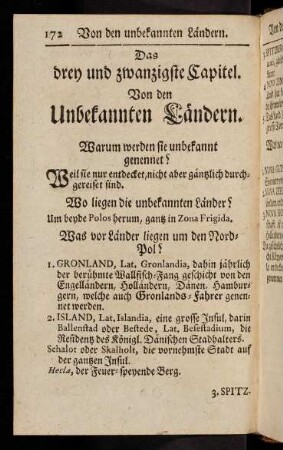 172-173, Von den unbekannten Ländern.