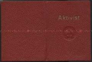 Ausweis zum Aktivist des Fünfjahrplanes 1959, für Dr. Wolfgang Mitzinger