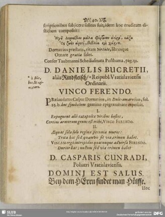 [XXXVII.] D. Casparis Cunradi ...