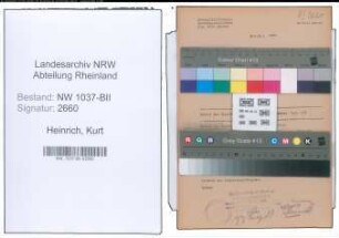 Entnazifizierung Kurt Heinrich , geb. 04.06.1906 (Angestellter)