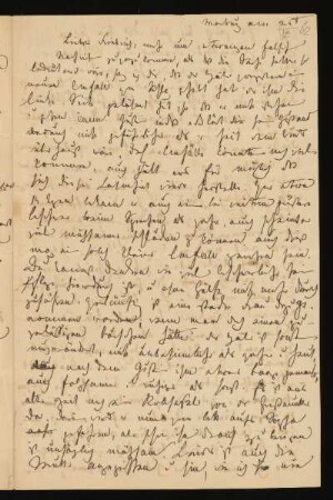 Brief von Amalie Hassenpflug an Friedrich Hassenpflug