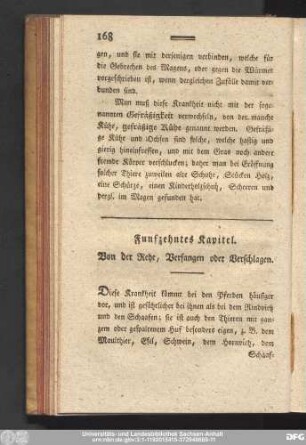Funfzehntes Kapitel. Von der Rehe, Verfangen oder Verschlagen.