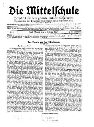 Zur Theorie von den Schulformen : (Fortsetzung)