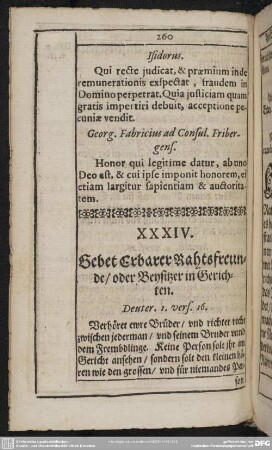 XXXIV. Gebet Erbarer Rahtsfreunde, oder Beysitzer in Gerichten