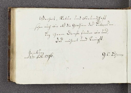 G. C. Böhmer. – Hamburg, 01.02.1796