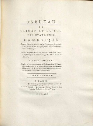 Tableau du climat et du sol des États-Unis d'Amerique, 2