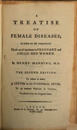 A Treatise on Female Diseases
