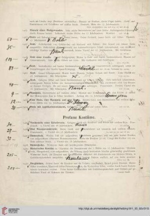 Profane Kostüme (Nr. 1425-1432)
