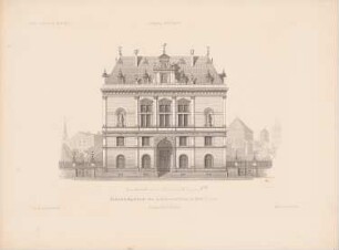 Bibliotheksgebäude der Schulverwaltung, Köln: Ansicht (aus: Architektonisches Skizzenbuch, H.121/4, 1873)