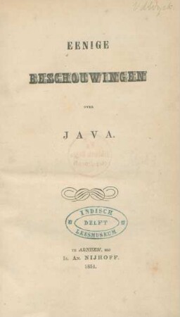 Eenige beschouwingen over Java