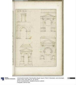 Porta tiburtina, Bogen, Aquino, Porta S. Sebastiano, verso Kenotaph, Vienne, Grab, Tivoli