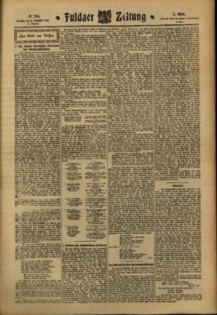 Dritte Ausgabe vom Samstag, den 24. Dezember 1910.