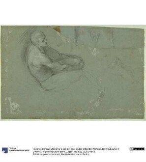 Studie für einen auf dem Boden sitzenden Mann in der Kreuzigung in Urbino (Galleria Nazionale delle Marche)