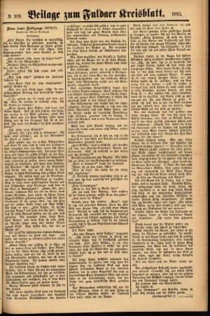 Zweite Ausgabe vom Samstag, den 14. September 1895.