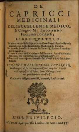 Capricci medicinali : lib. 4