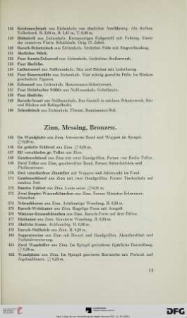 Zinn, Messing, Bronzen (Nr. 165-294)