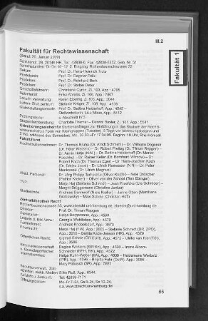 III.2 Fakultäten