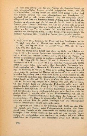 496-497 [Rezension] Jacob, Josef, Passiones