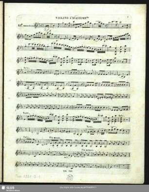 Violino I. d'accomp.