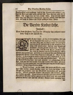 22-27, Die Vierdte Kinder-Lehr