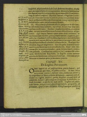 Caput XV. De Legibus Privatorum