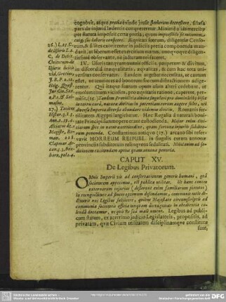 Caput XV. De Legibus Privatorum