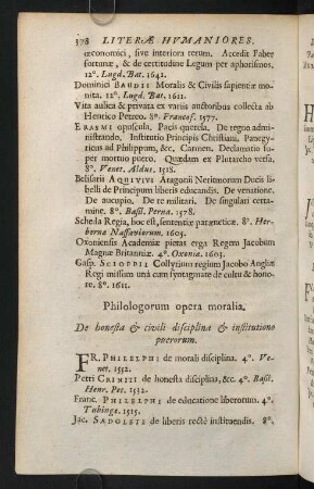 378-388, Philologorum opera moralia. - Varii Philologorum Tractatus.