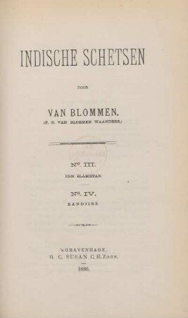 No. 3/4: Een slametan. Bandjirs