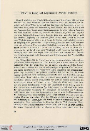 Inhalt in Bezug auf Gegenstand