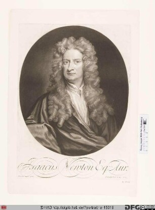 Bildnis Isaac Newton (1705 Sir)