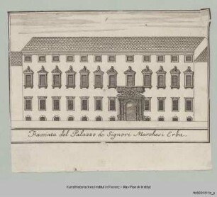Veduten von Mailand : Ansicht des Palazzo Erba Odescalchi in Mailand