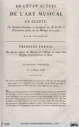 L'état actuel de l'art musical en Égypte