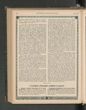 L'industrie allemande pendant la guerre.