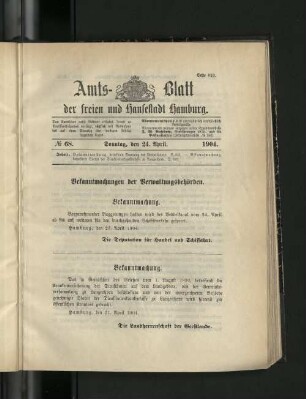 No. 68, 24. April 1904.