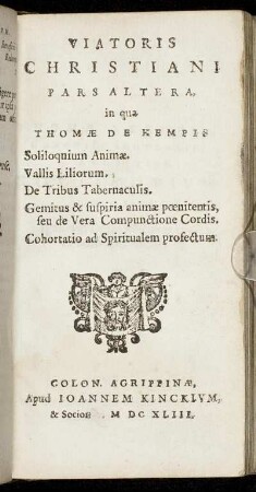 2: Viatoris Christiani Pars Altera .... 2