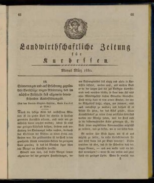 Monat März 1830
