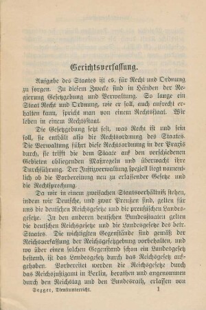 Gerichtsverfassung.