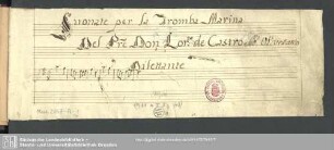 Castro, L. de: 15 Sonatas; tromba marina